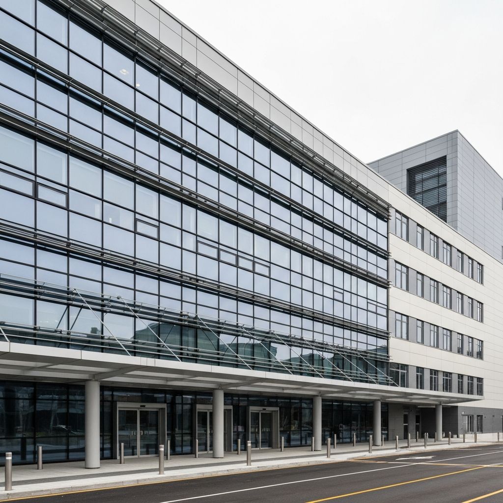 Modern medical and healthcare facility